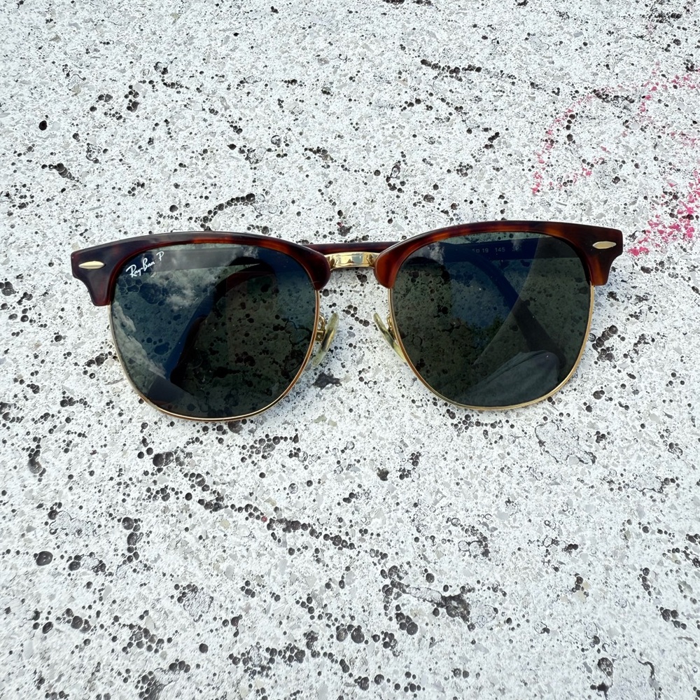 Ray Ban Clubmaster Classic Tortoise Green- Polarized